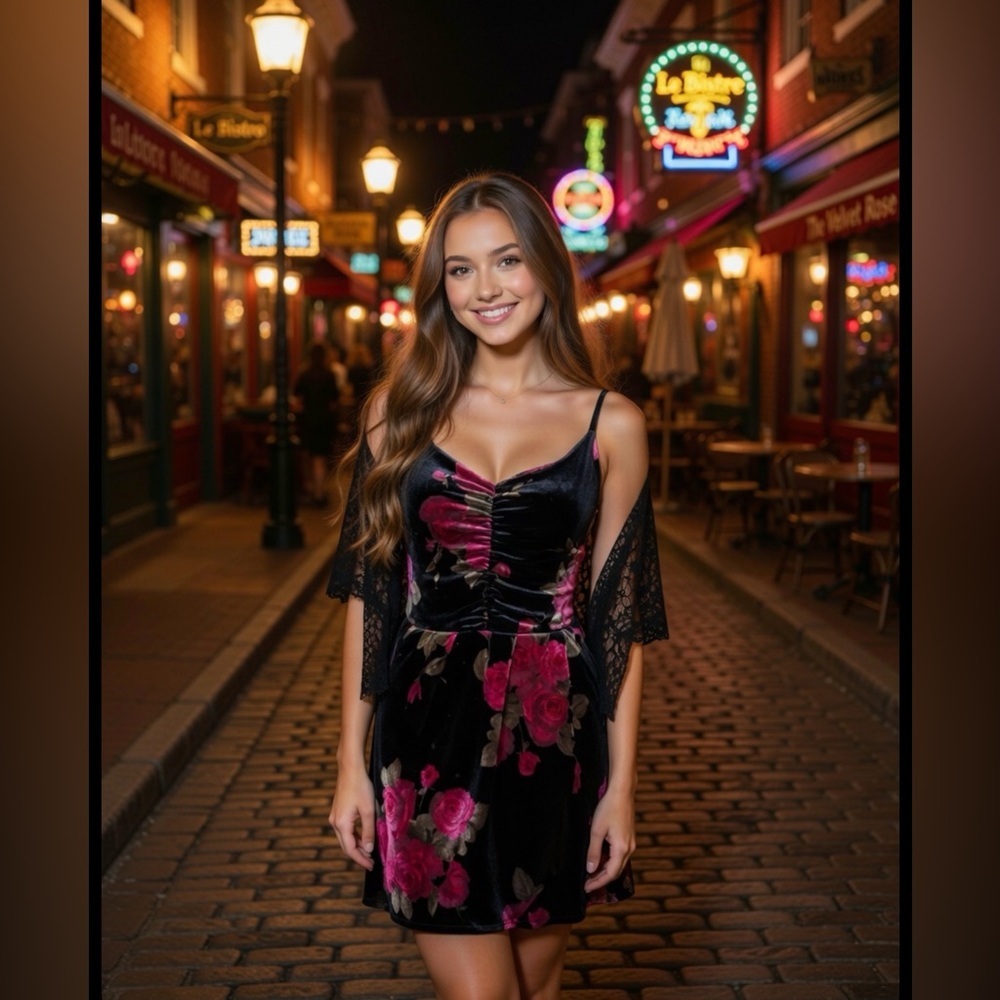 Beautiful Velvet style Tulip Dress